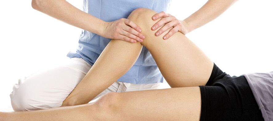 Massage procedure for arthrosis of the knee joint